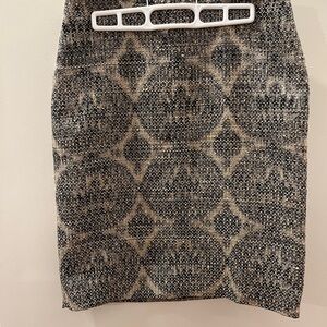 Valentino Wool Jacquard Black and Gray Skirt